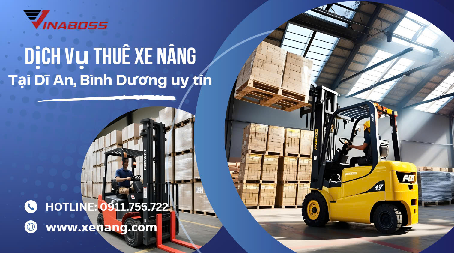 Dịch vụ thuê xe nâng tại Dĩ An, Bình Dương
