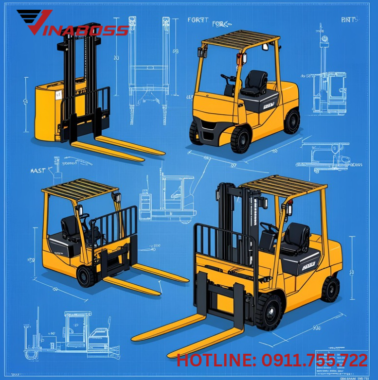 Sơ đồ xe nâng, sửa chữa theo quy trình chuẩn