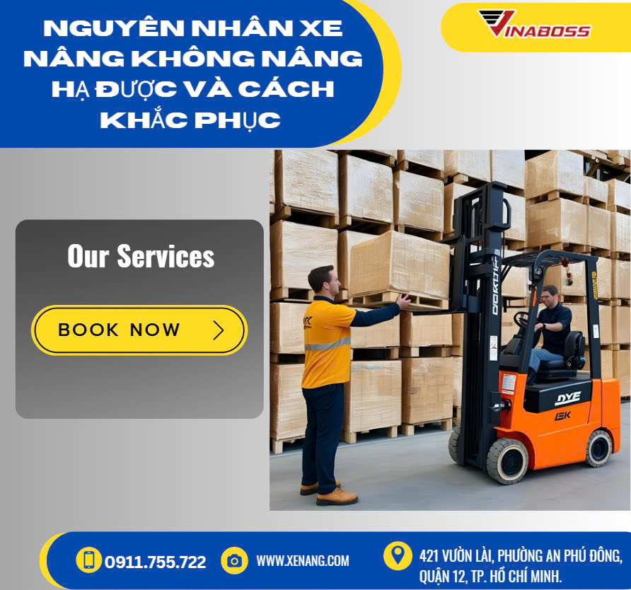 xe nâng không nâng hạ được