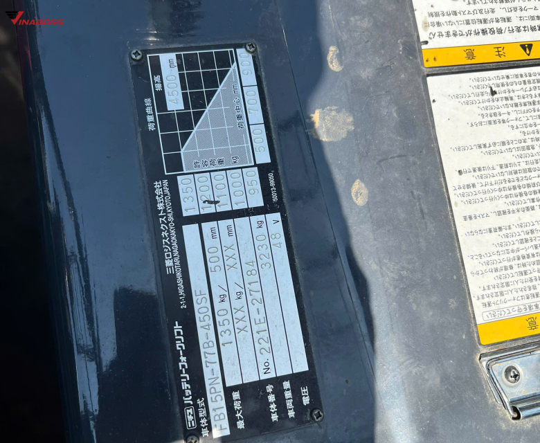 Xe Nâng Điện Ngồi Lái NICHIYU FB15PN-77B-450SF