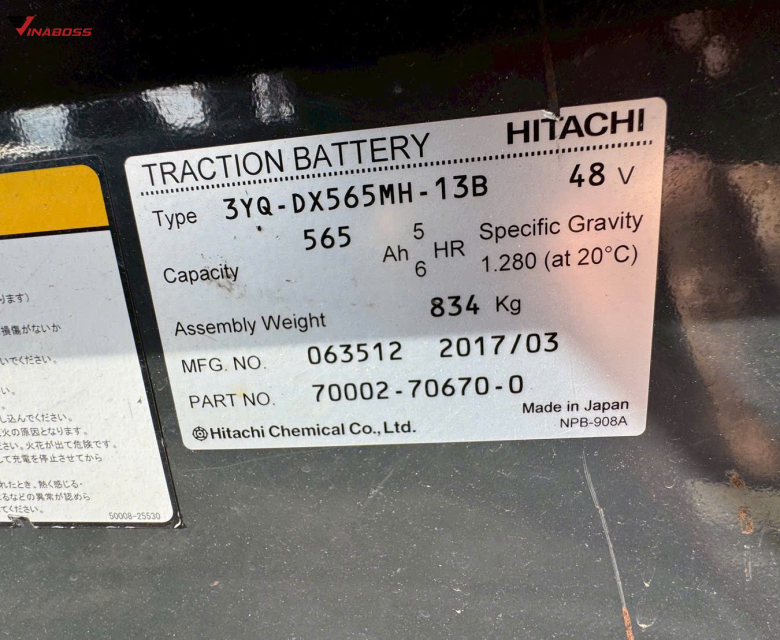 Xe Nâng Điện Ngồi Lái NICHIYU FB25PN-77C-400SE